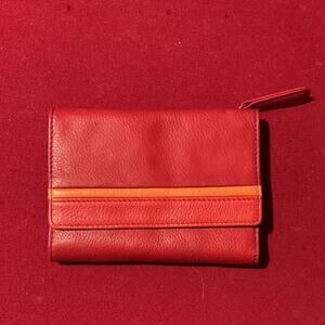 Red and orange leather osgoode
